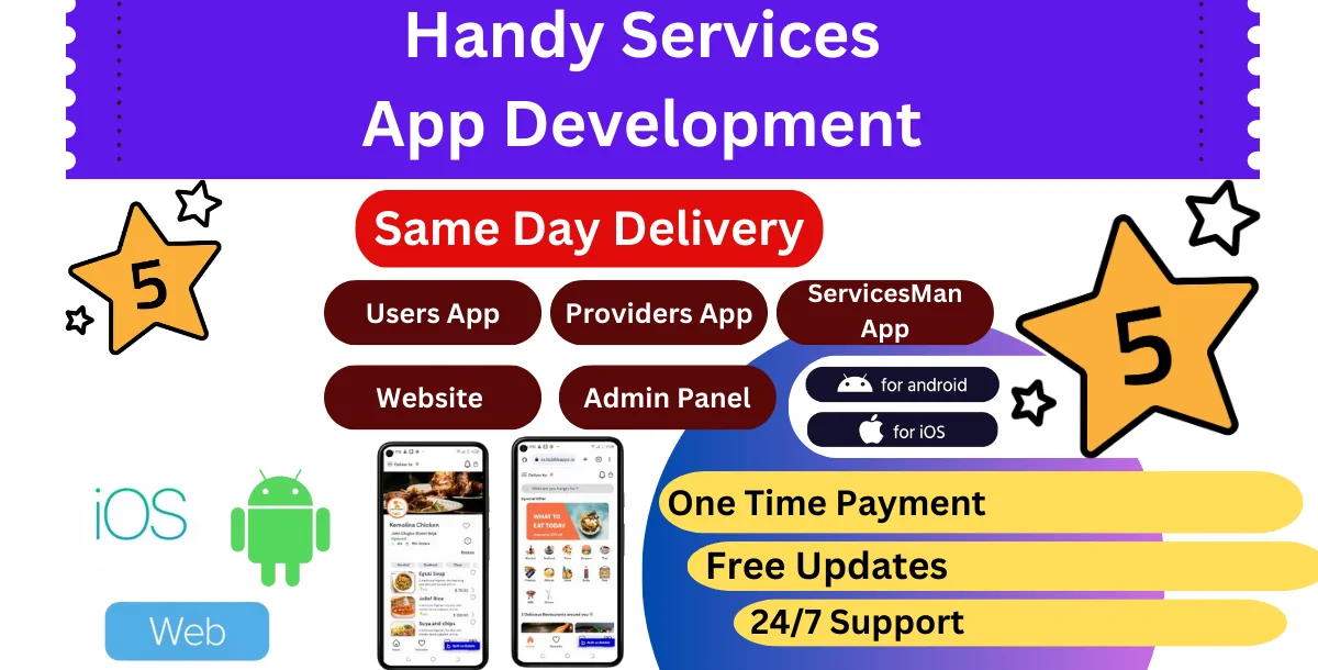 Handy Services App & Website Development