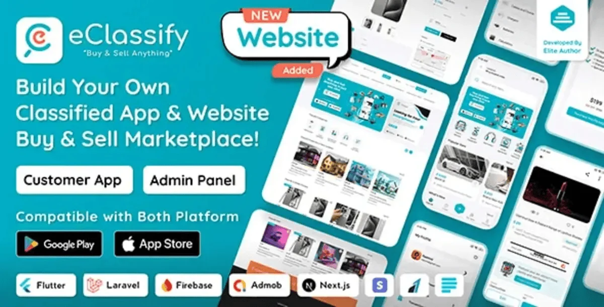 Classified Buy and Sell Marketplace Flutter App with Laravel Admin Panel